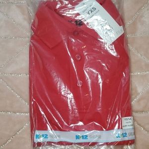 Red short sleeve polo